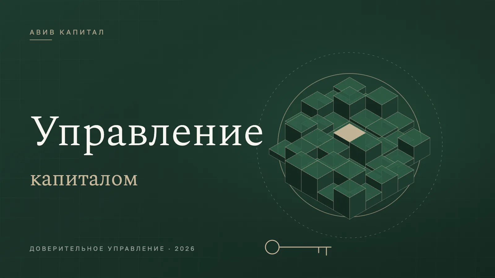 Управление капиталом в недвижимости — фирменная обложка АВИВ КАПИТАЛ